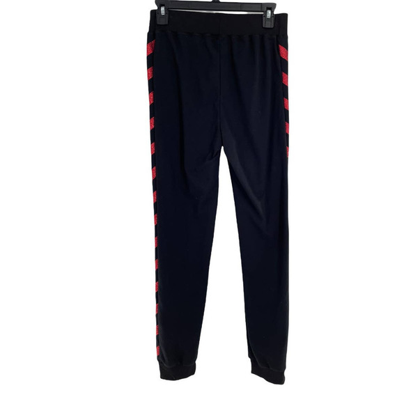 GIRLS BLACK SWEATSUIT,  RED GLITTER EMBELLISHMENT - Picture 5 of 8